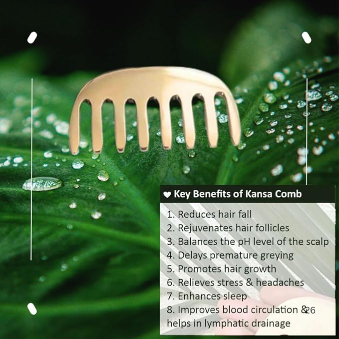 Kansa Comb | Ayurvedic Scalp Massage for Healthy Hair