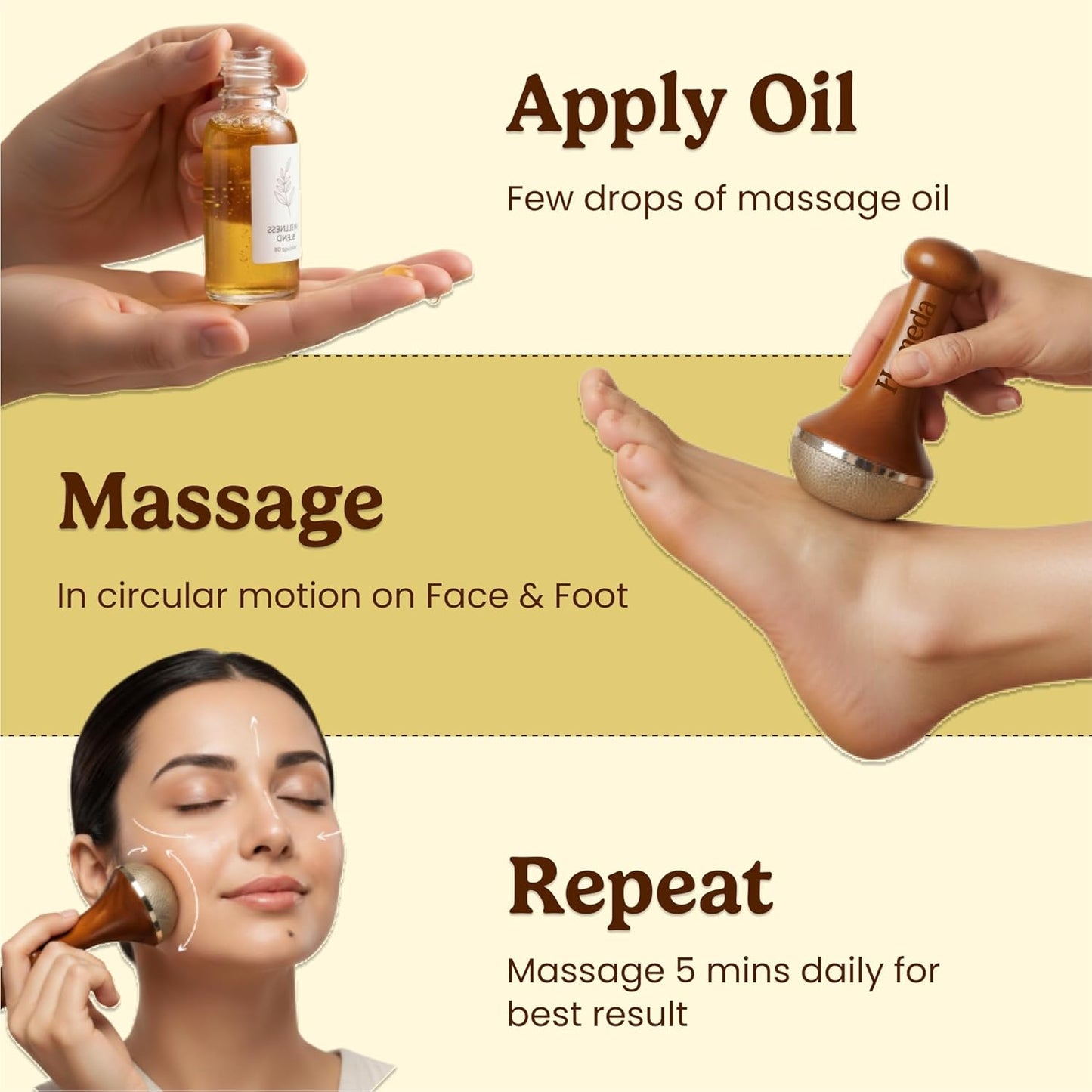 Kansa Vatki Wand – Ideal for Foot and Body Massage